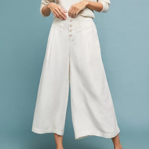 Anthropologie Pants - Anthropologie Oceanside Cropped Wide-Leg Pants